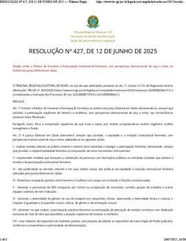 RESOLUÇÃO Nº 427, DE 12 DE JUNHO DE 2025 — Tribunal Regional Eleitoral de Goiás.pdf